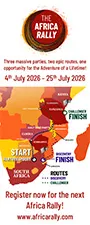 Africa Rally InfoGraphic Poster 2026 - Two Routes
